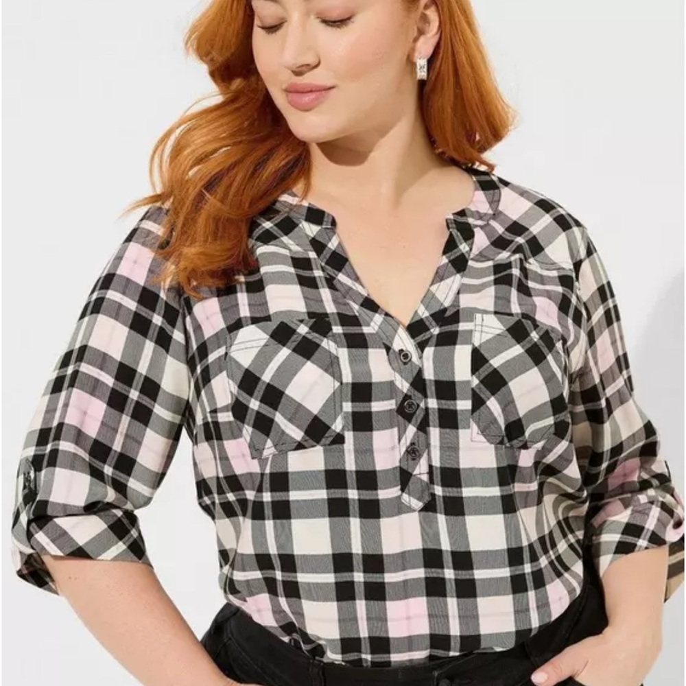 Torrid Harper 3/4 Sleeve Top